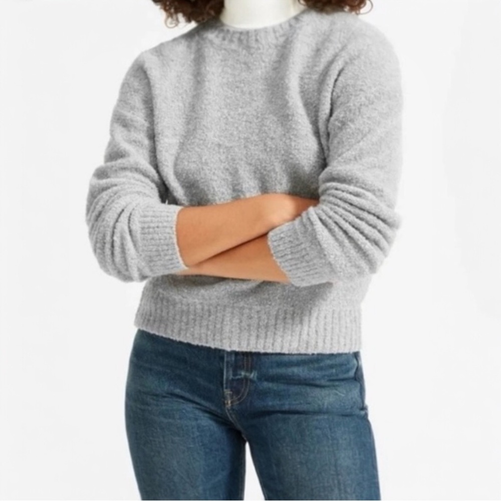 Everlane the Teddy boucle crew neck sweater in Heather gray S